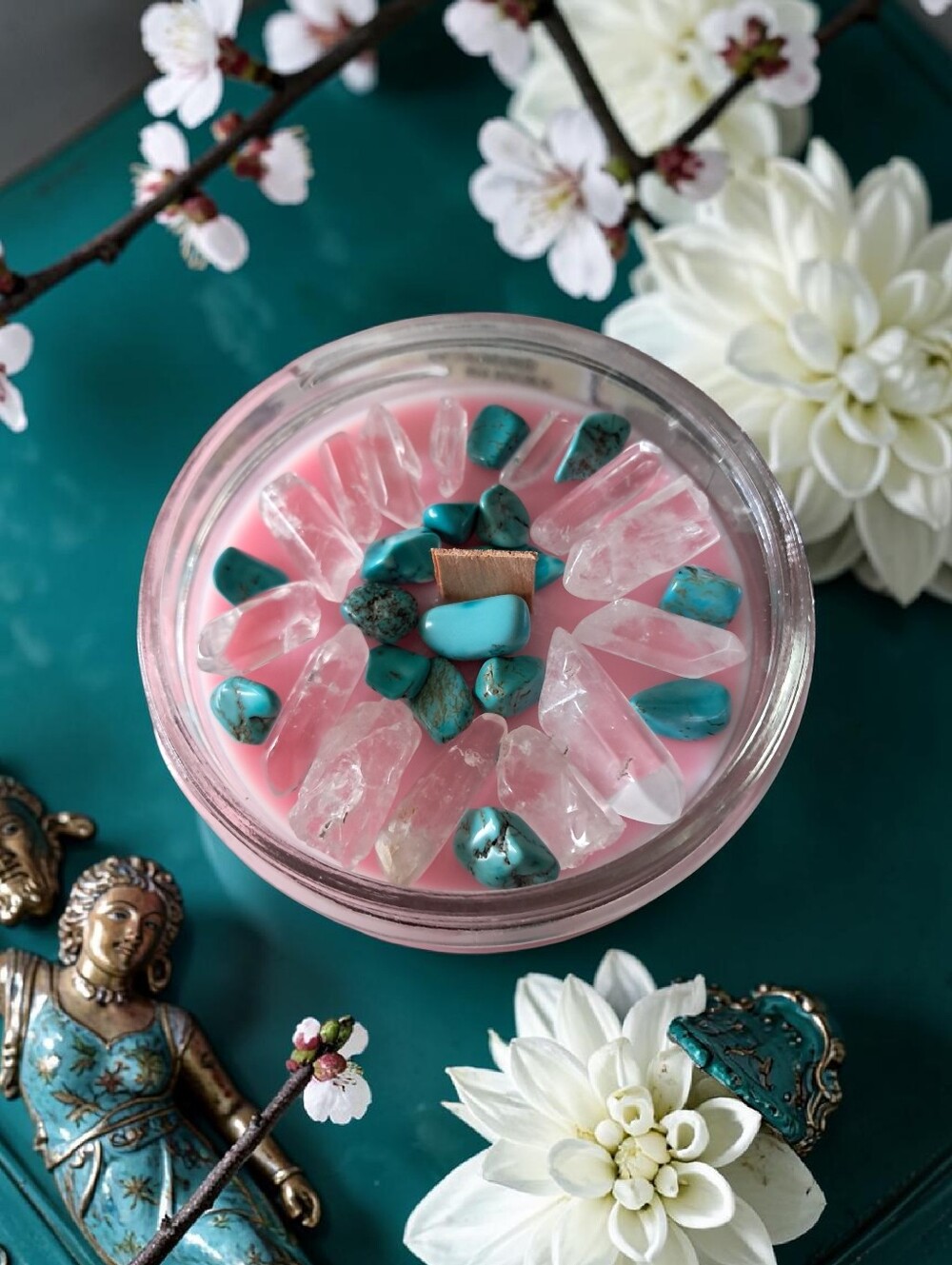 Hand crafted, Wicked Worthy Wax, Crystal Power 8 oz candle